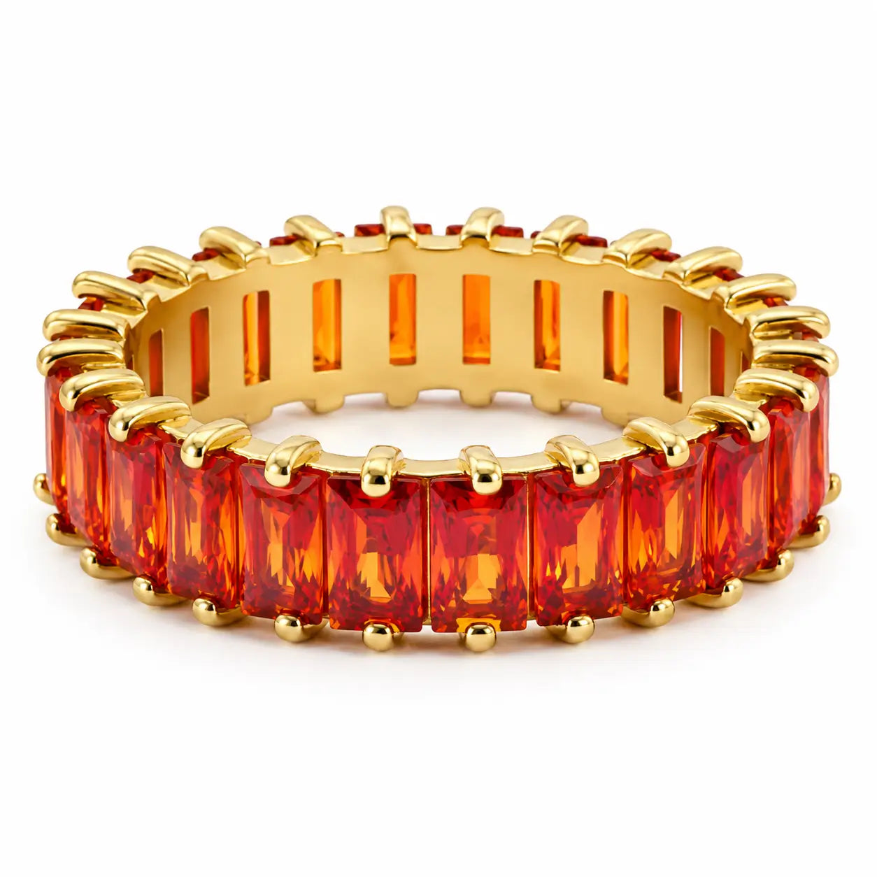 Pink Baguette Eternity Ring