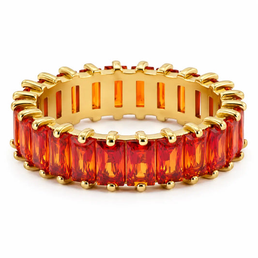 Red Baguette Eternity Ring