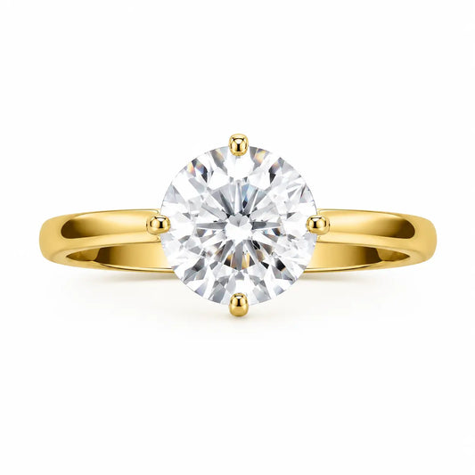 Gold Solitaire Proposal Ring