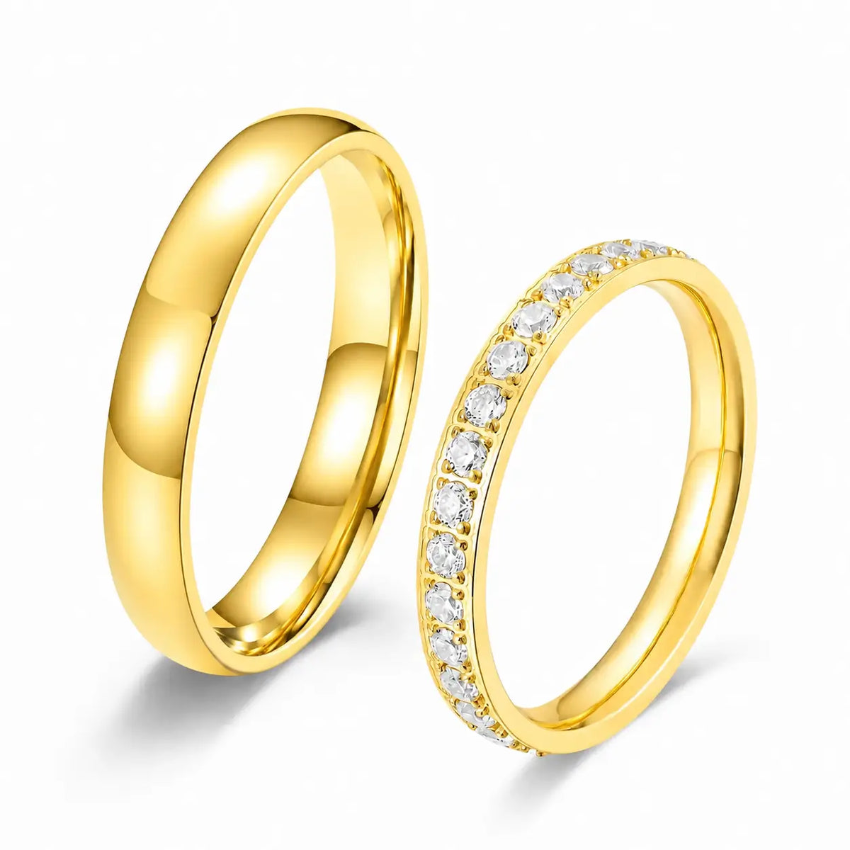 Gold Couple Promise Ring Bridal Sets