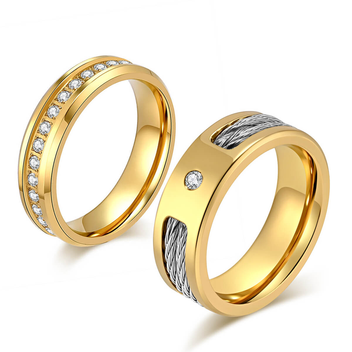 Promise Ring Set Gold-Tone