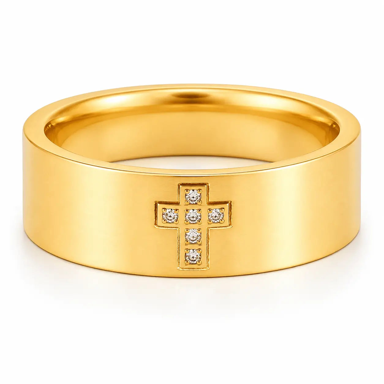 Crossline Gold Ring