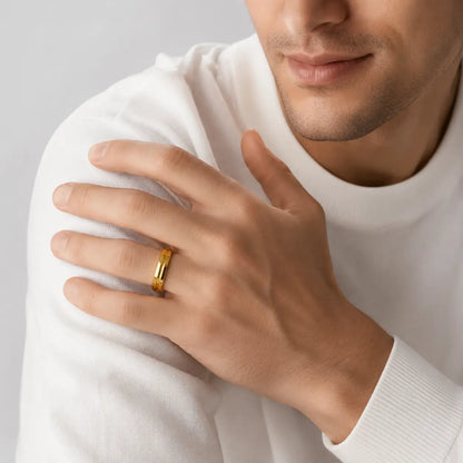 Golden Edge Ring