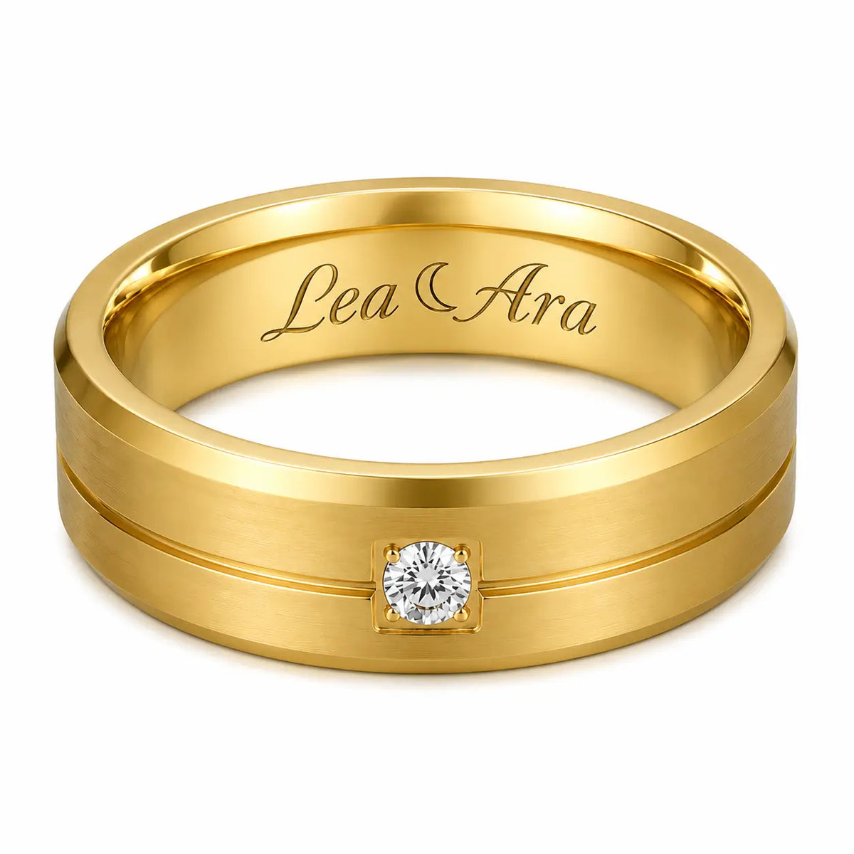 Endless Love Couple Rings Gold-tone