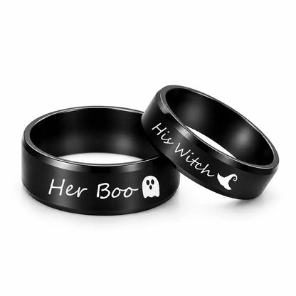 Her Boo & His Witch Matching Rings