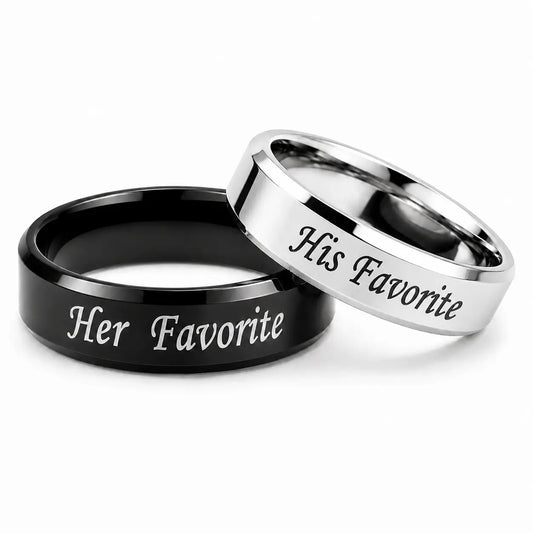 His Her Favorite Couple Rings