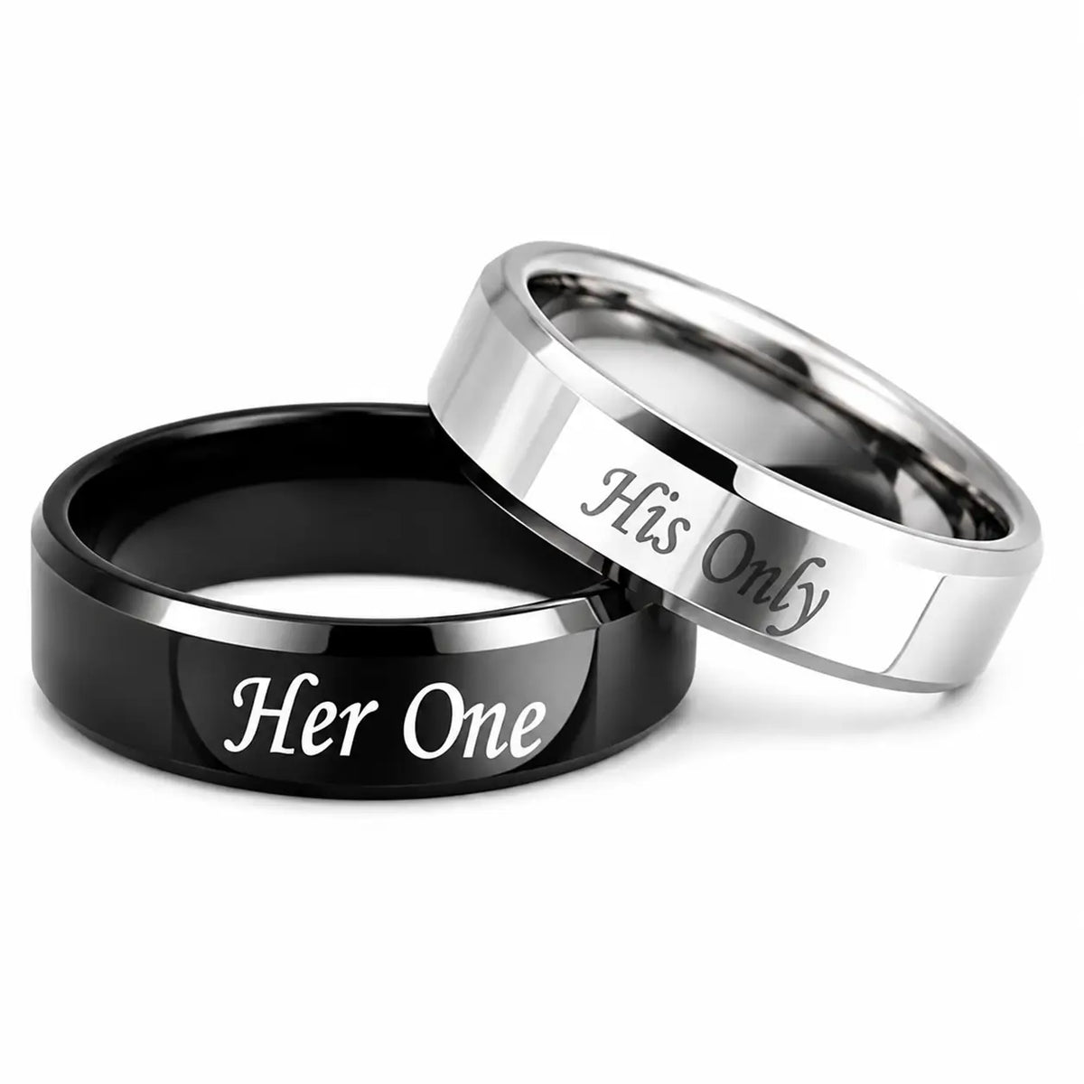 Couple His Only Her One Promise Rings