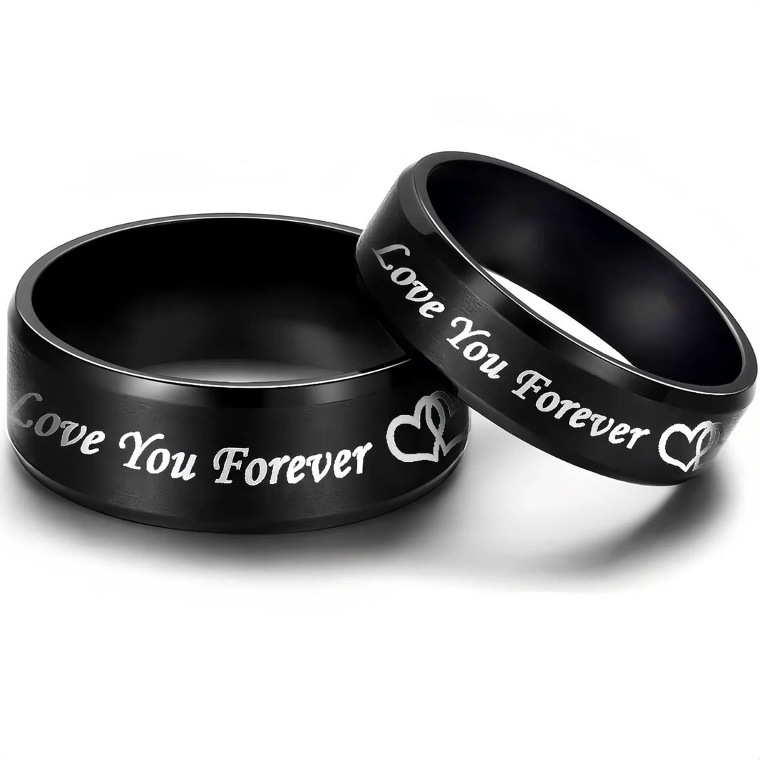Couple Rings - Personalized Matching Promise Rings For Her & His ...