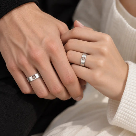 Couple Engravable Promise Rings