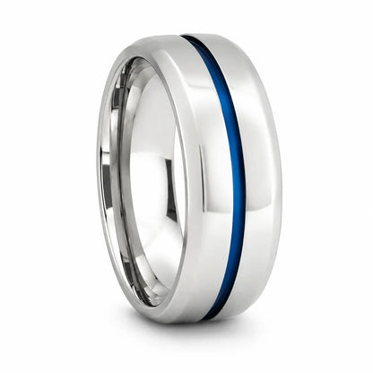 Mens Promise Rings Blue 8mm