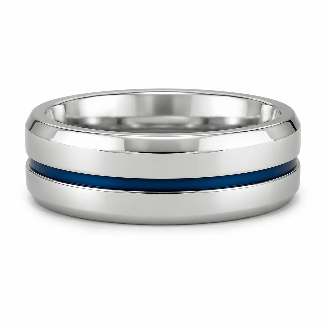 Mens Promise Rings Blue 8mm