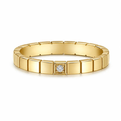 Personalized Gold Geometric Ring