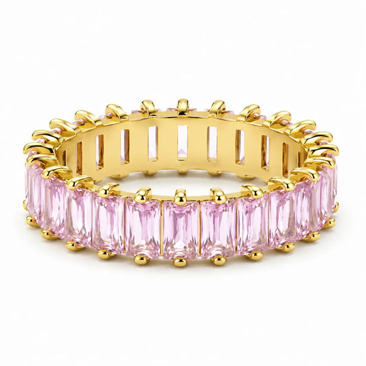 Pink Baguette Eternity Ring