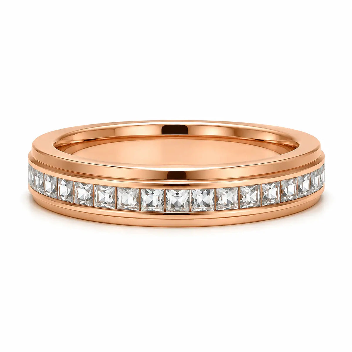 Sparkle Rose Gold Rotating Ring