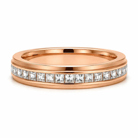 Sparkle Rose Gold Rotating Ring