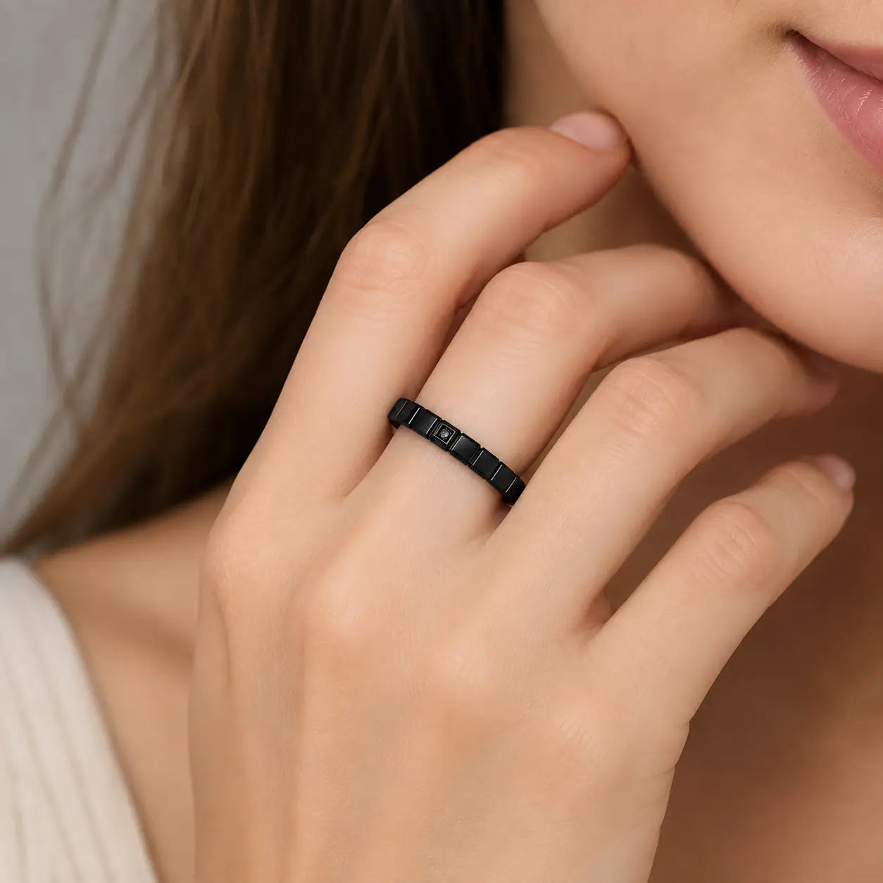 Personalized Gold Geometric Ring