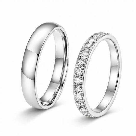 Personalized Couple Bridal Rings