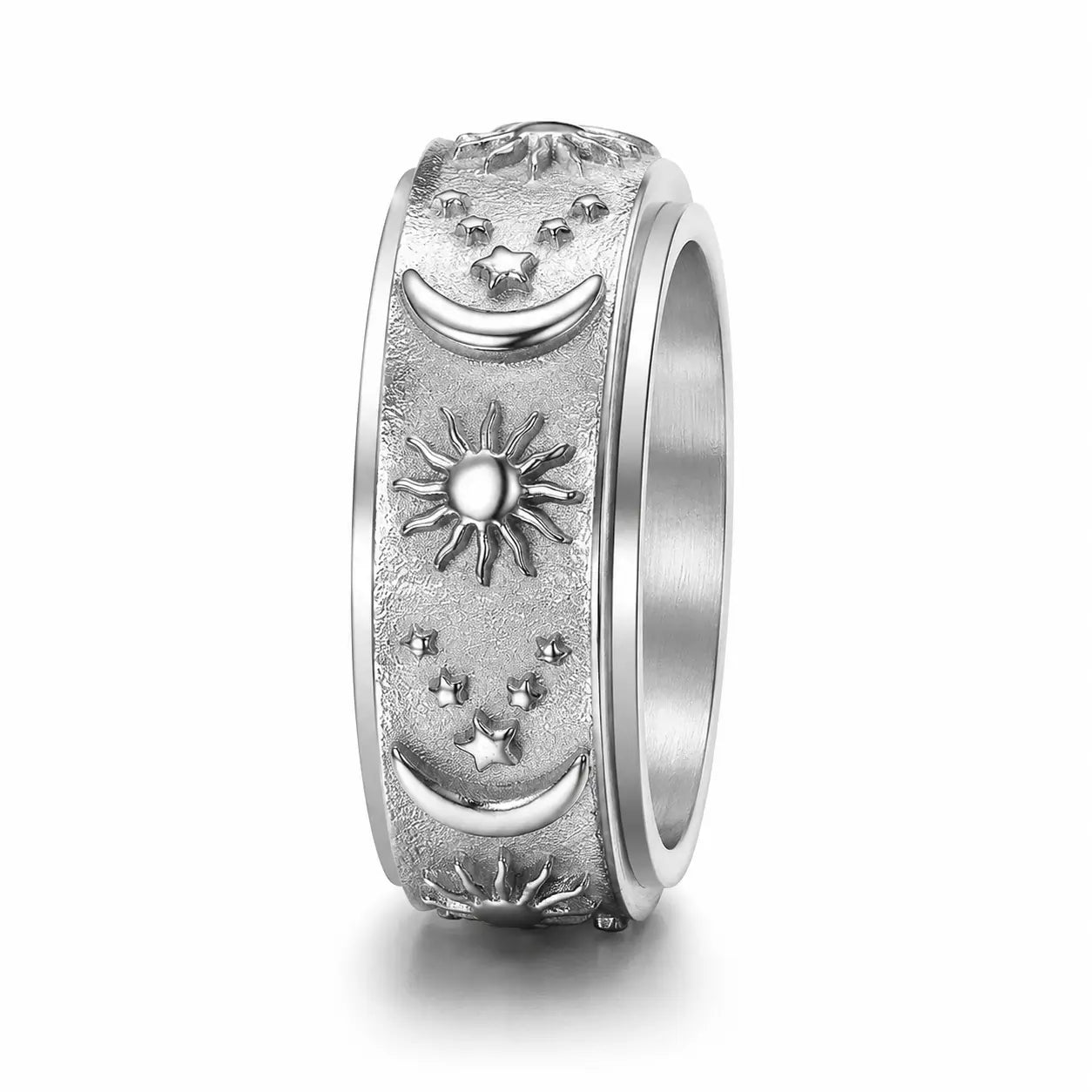 Spinner Ring Moon & Star