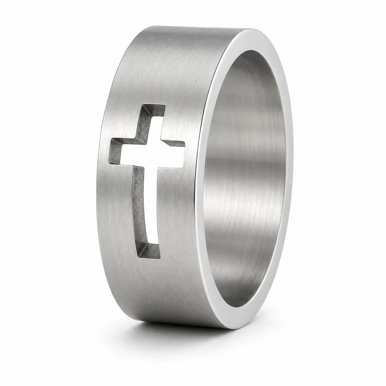 Open Cross Faith Ring