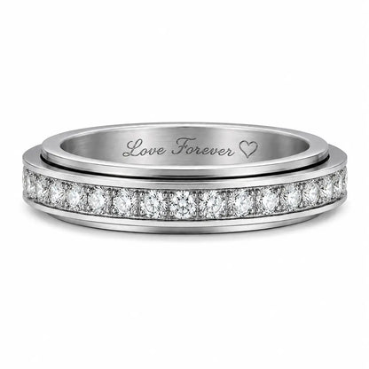 Sparkle Spinner Personalized Ring