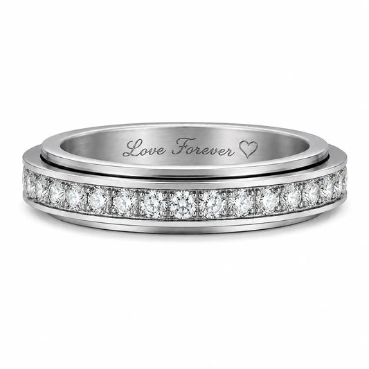 Sparkle Spinner Personalized Ring