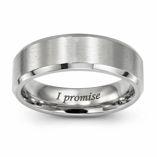 Engraved Beveled Band 8mm