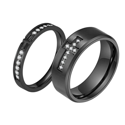 Cross Promise Ring Set