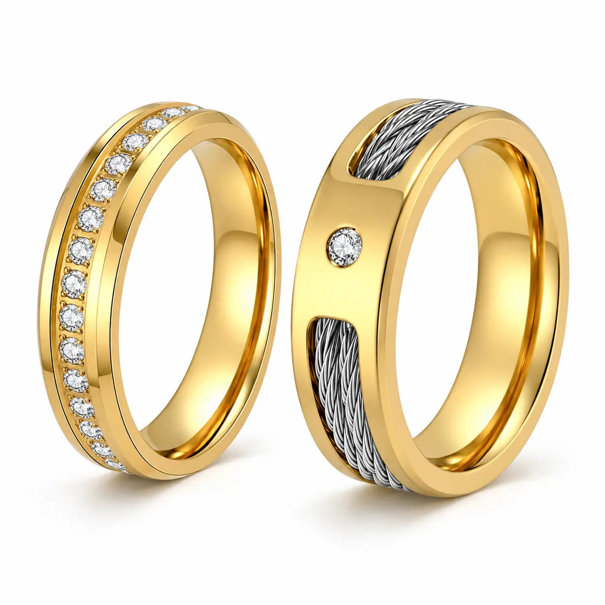 Promise Ring Set Gold-Tone