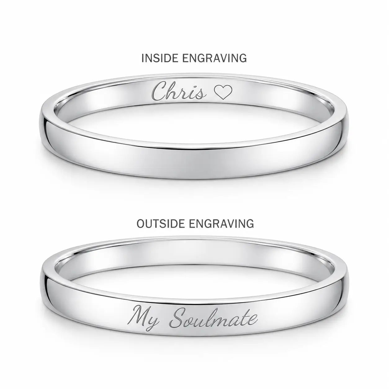 Personalized Couple Bridal Rings