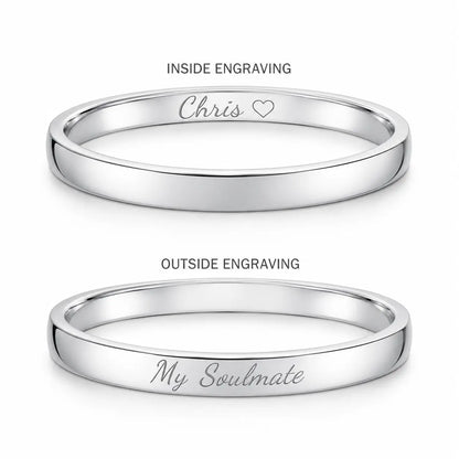 Personalized Couple Bridal Rings