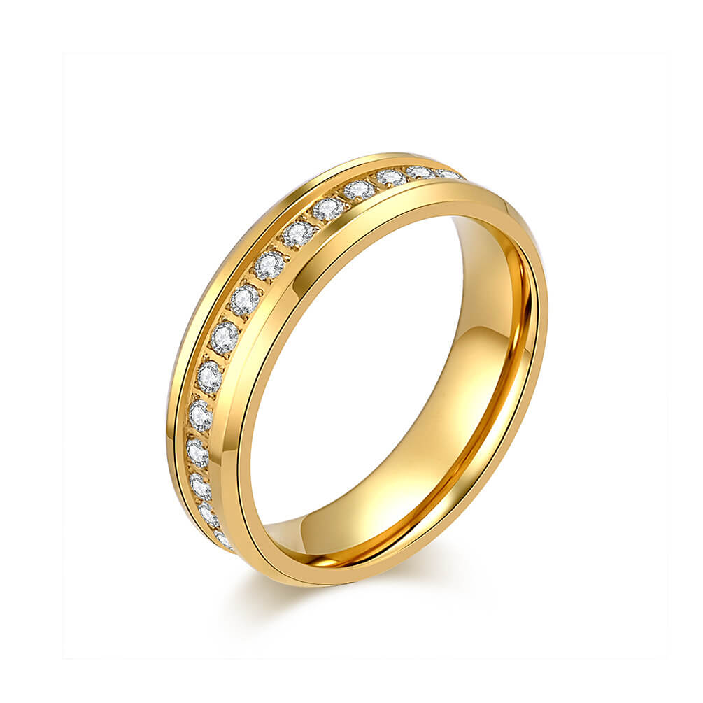His & Her Proposal Rings Wedding Engagement Gift Titanium Steel ...