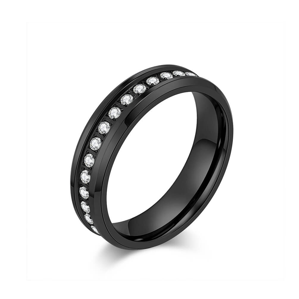 His & Her Proposal Rings Wedding Engagement Gift Titanium Steel ...