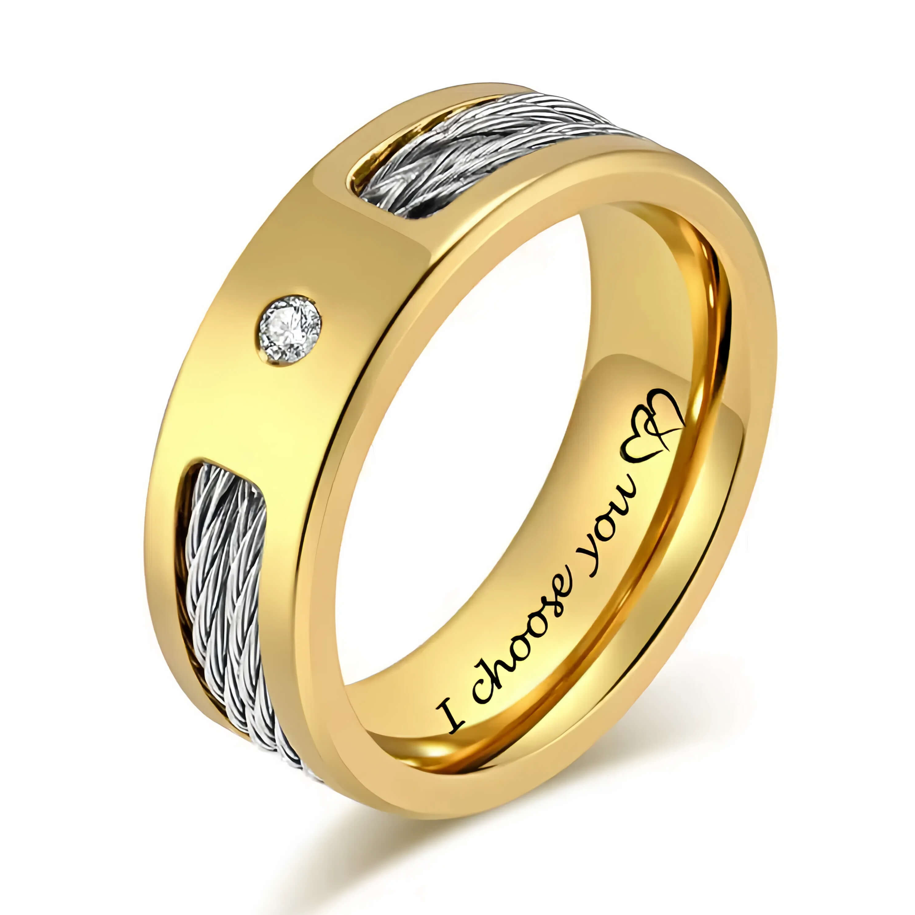 GardeniaJewel Promise Rings for Men 8mm Size 7-13 Anniversary Gifts