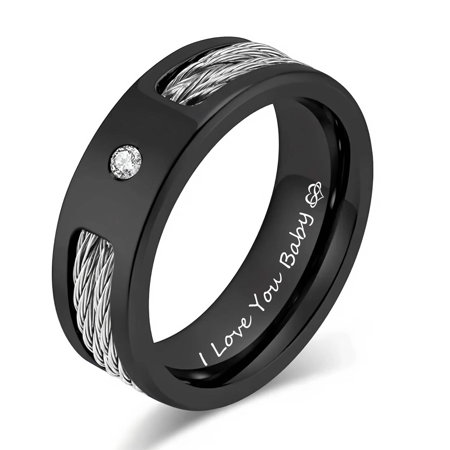 8mm Promise Ring Engravable
