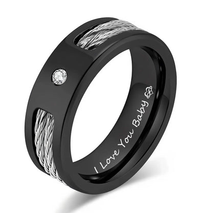 8mm Promise Ring Engravable