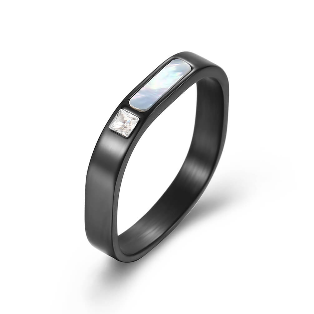 Shell Inlaid Promise Ring