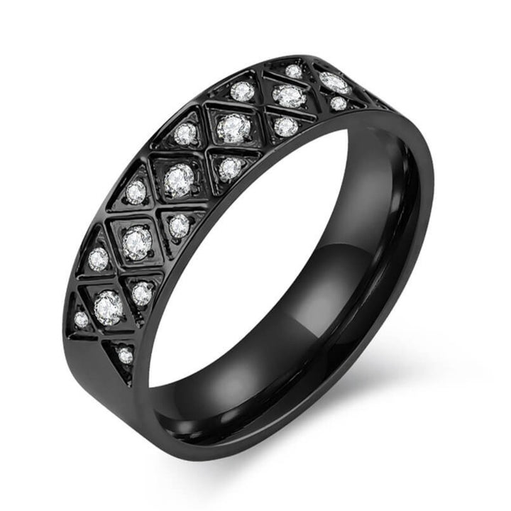 Black Unisex Promise Ring