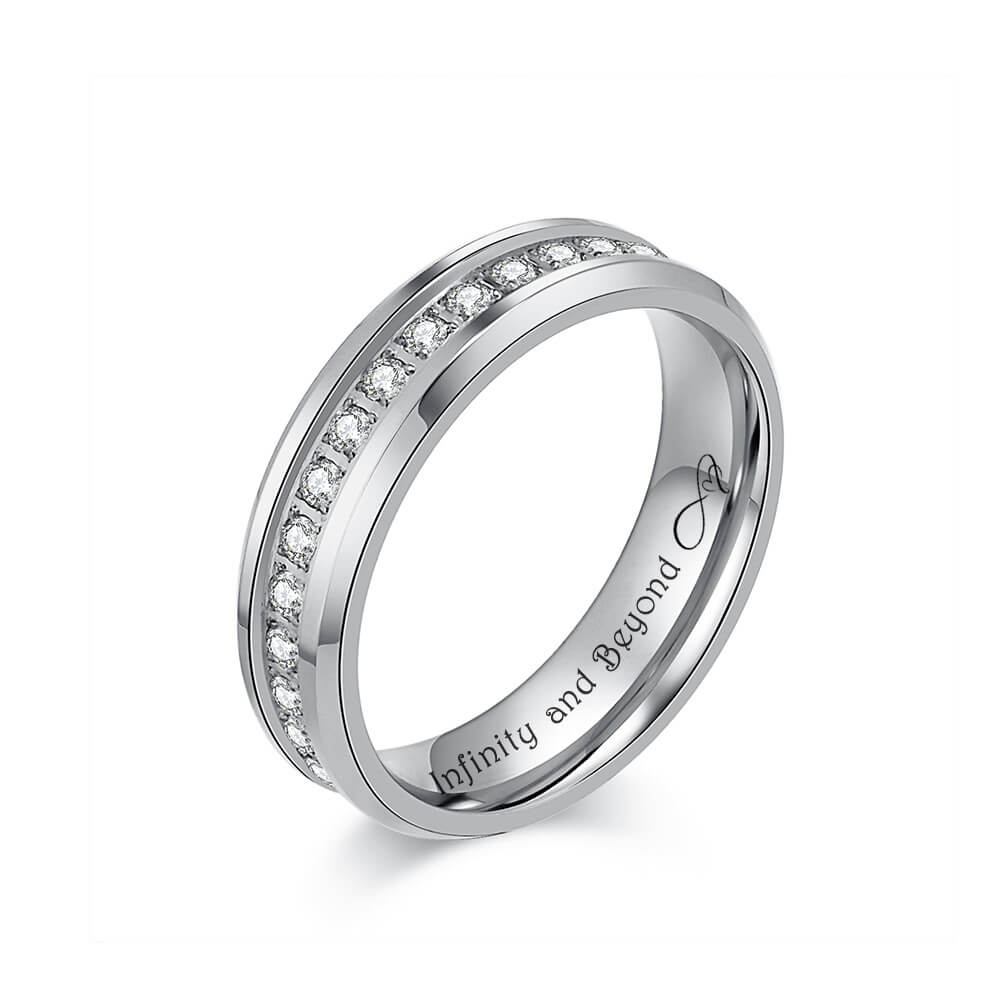 Unisex Diamond-Set Ring for Wedding and Proposal Anniversary Gifts ...