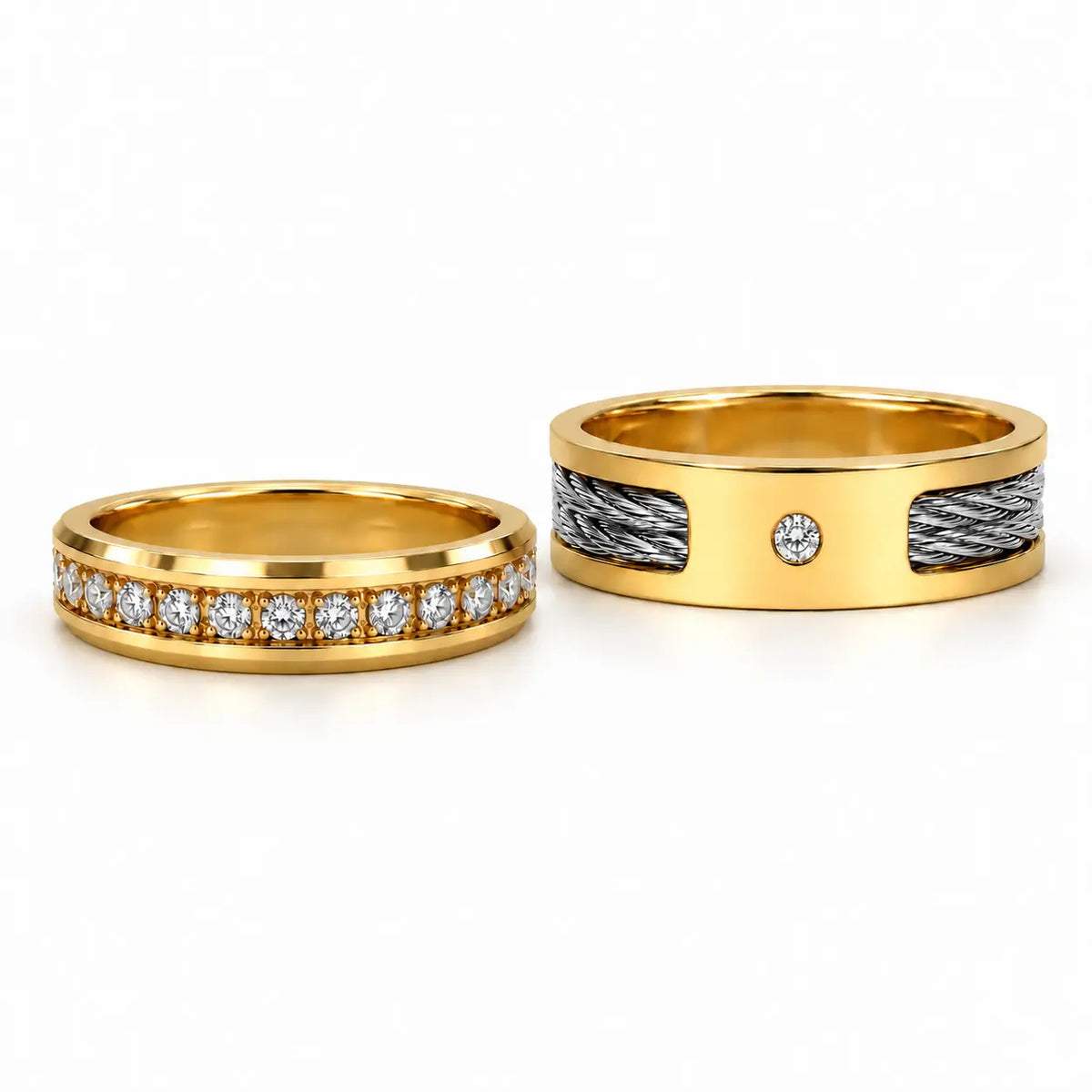 Promise Ring Set Gold-Tone