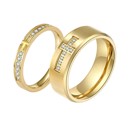 Cross Promise Ring Set