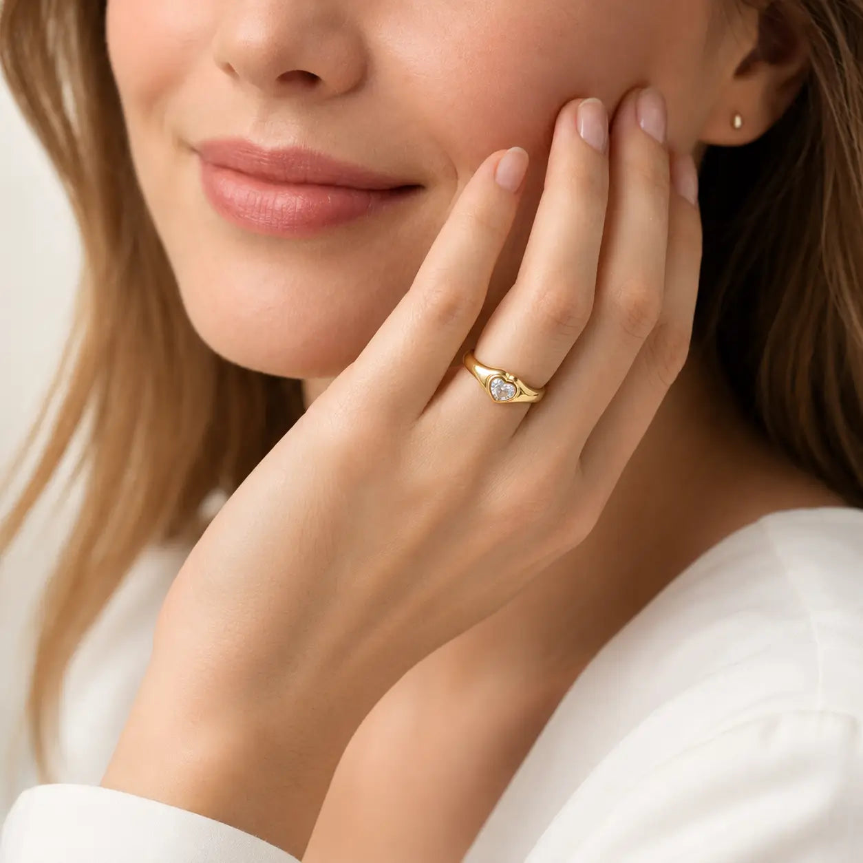 Heart Solitaire Personalized Ring