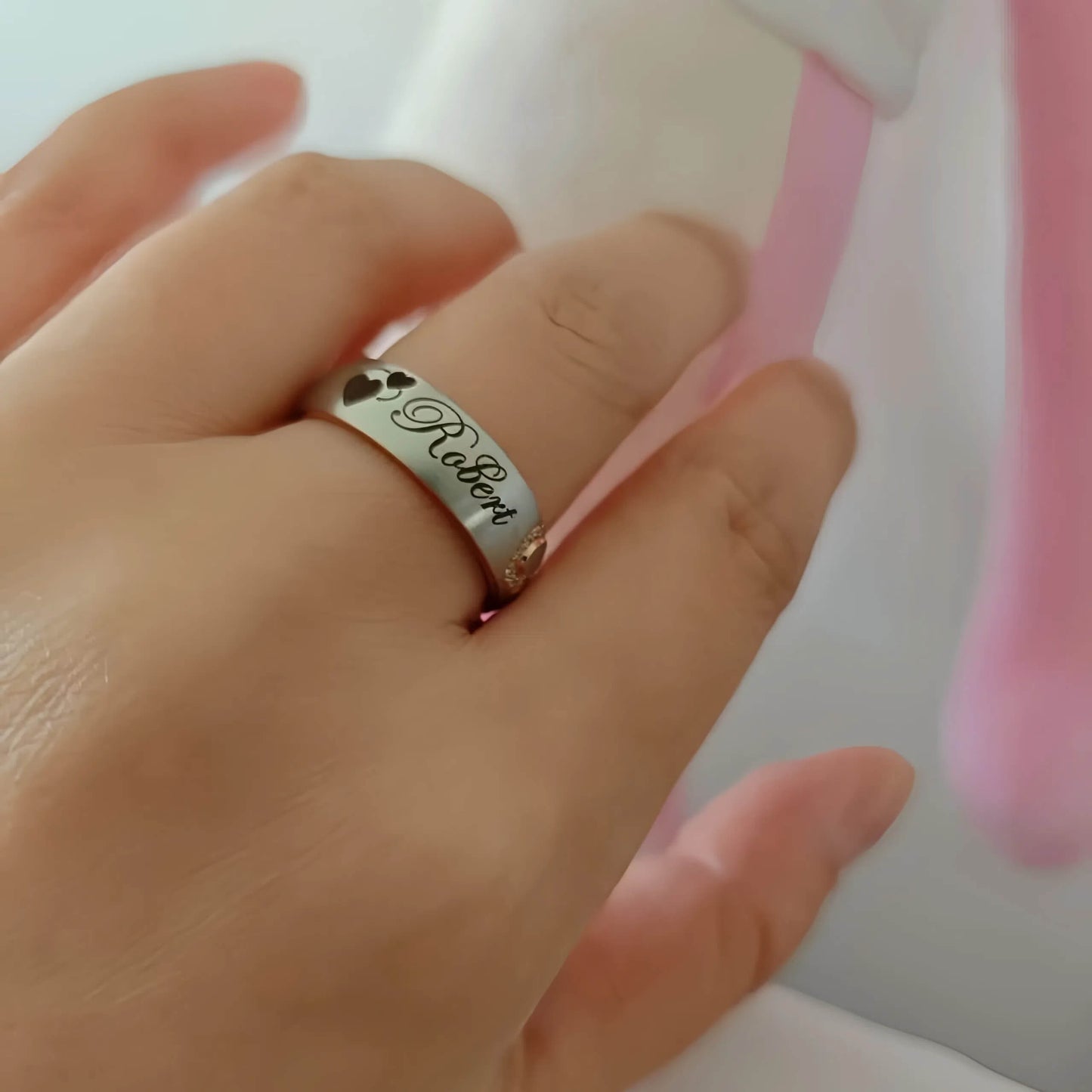 Love Heart Shape Band Set