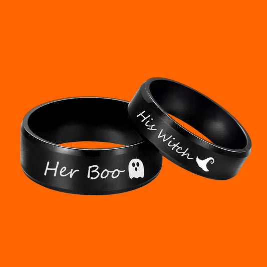 Her Boo & His Witch Matching Rings