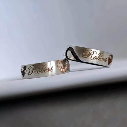 Love Heart Shape Band Set