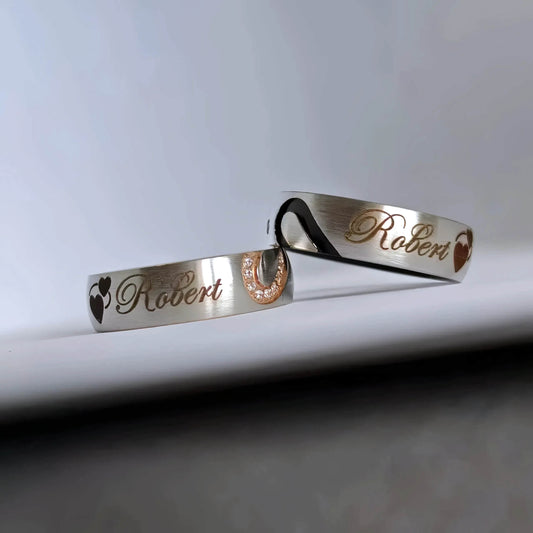 Love Heart Shape Band Set