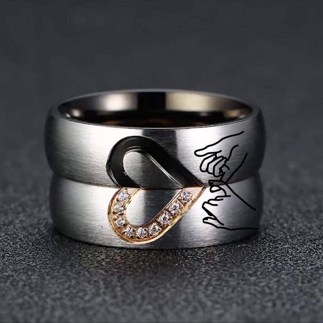 Pinky Promise Heart Rings