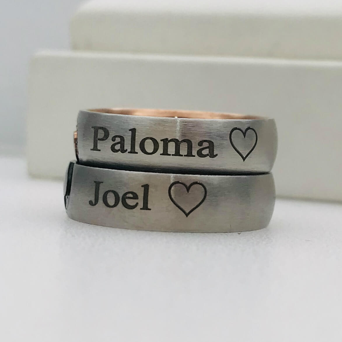 Love Heart Shape Band Set
