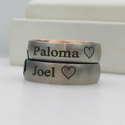 Love Heart Shape Band Set
