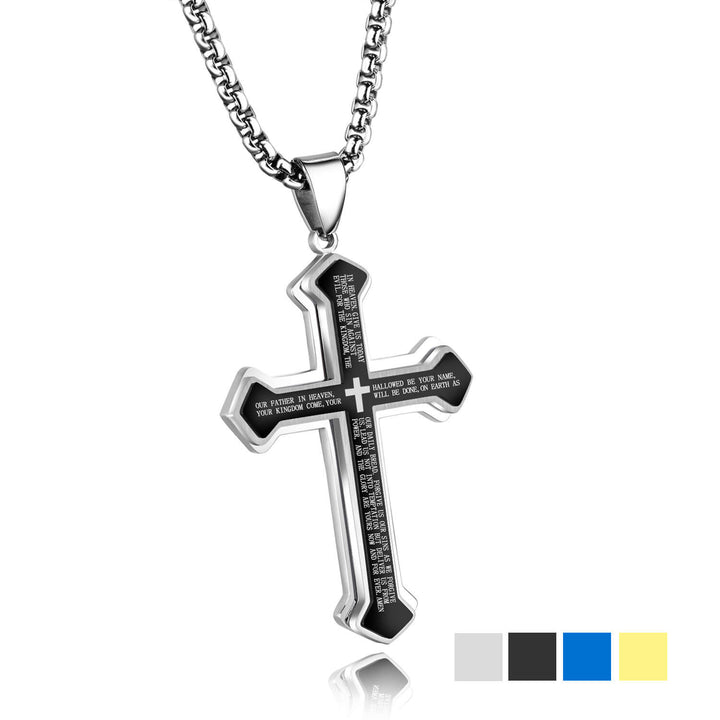 Titanium Cross Pendant Necklace