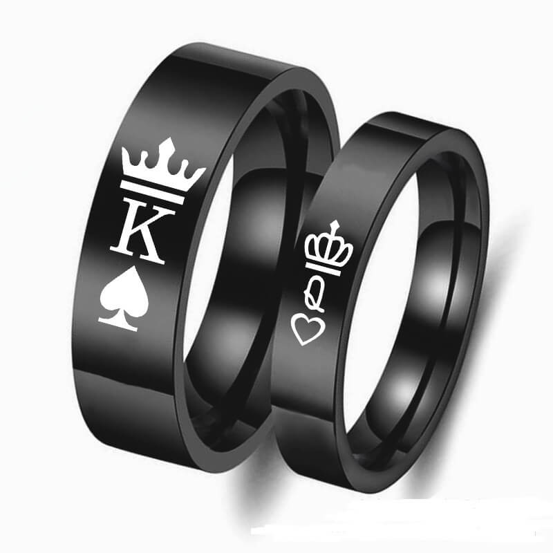 Crown couple Titanium steel male and female rings